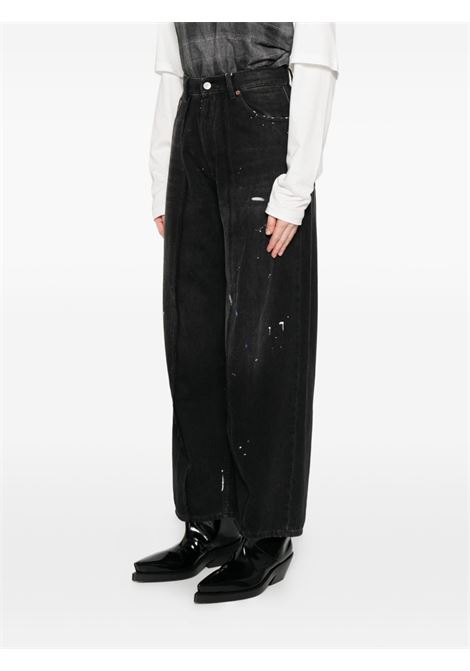 wide leg jeans woman black MM6 MAISON MARGIELA | SH0LA0011 M30011966